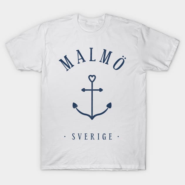 Swedish city Malmö Anchor T-Shirt by 66LatitudeNorth